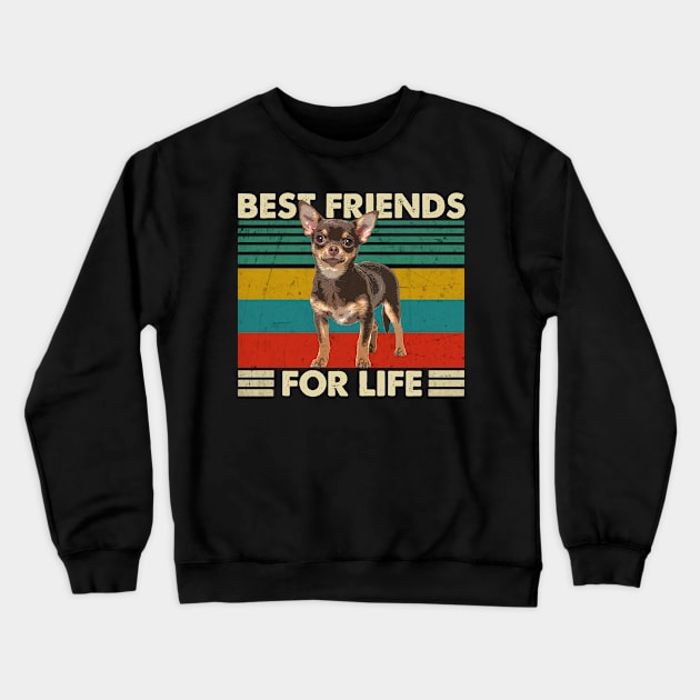 Tiny Tails Chihuahua Best Friends For Life for Small Dog Admirers Crewneck Sweatshirt by Kleurplaten kind